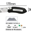 Cutter xd-925 q-connect gomme et plastique abs lame interchangeable acier carbone 19mm mecanisme changement facile