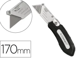 Cutter xd-925 q-connect gomme et plastique abs lame interchangeable acier carbone 19mm mecanisme changement facile