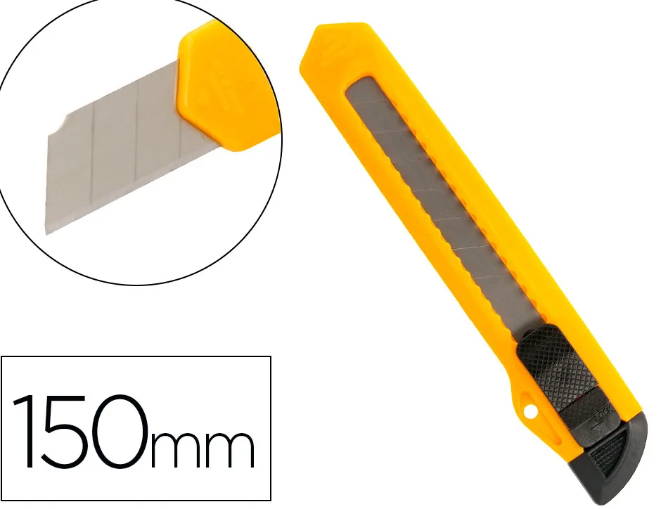 Cutter xd-11 q-connect lame retractable interchangeable acier 18mm precoupee frein securite col. aleatoire jaune/orange