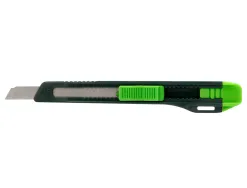 Cutter xd-07 q-connect plastique lame 9mm acier retractable interchangeable precoupee avec frein de securite et anse