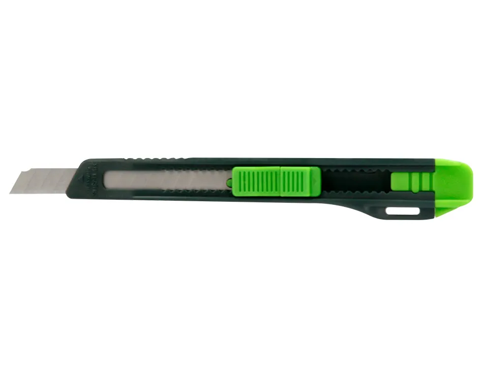 Cutter xd-07 q-connect plastique lame 9mm acier retractable interchangeable precoupee avec frein de securite et anse