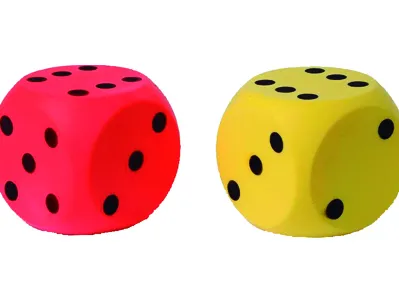 Dé plastico rototech soft en mousse numeroté 15,5x15,5cm 135g