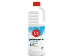 Déboucheur coldis liquide dissout matières organiques sans abîmer émail ni tuyauterie plastique flacon 1l
