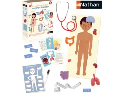 Decouverte du corps humain nathan le corps humain geant coffret d activites 1 metre mesureur 1 poster taille