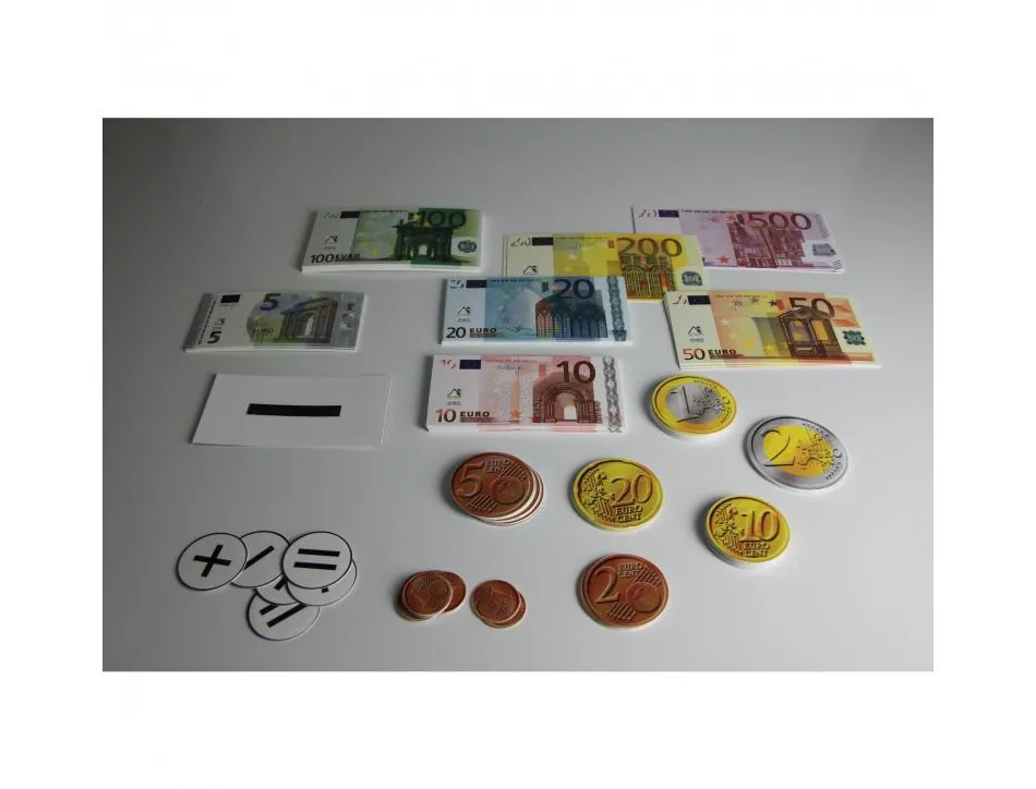 Decouvrir la monnaie wissner monnaie euros magnetiques 37 billets 57 pieces et 6 signes d operation