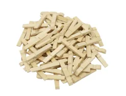 Demi pince a linge bois ocolor 4.5cm coloris naturel lot de 500