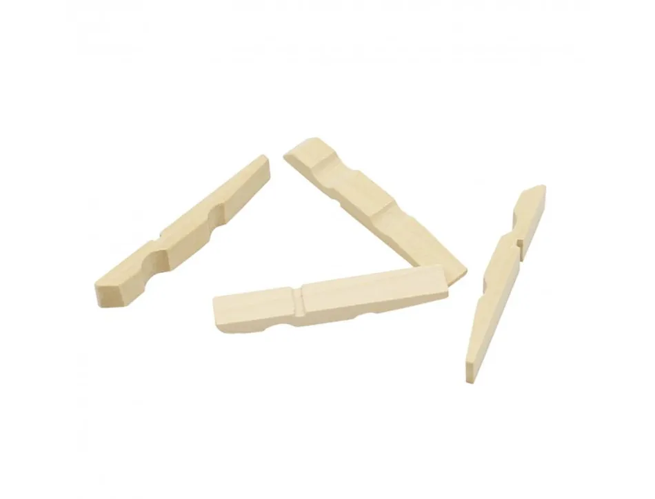 Demi pince a linge bois ocolor 4.5cm coloris naturel lot de 500