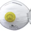 Demi-masque deltaplus jetable m1200v fibre synthétique non tissée moule ffp2 lanières élastique valve boite de 10
