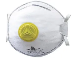Demi-masque deltaplus jetable m1200v fibre synthétique non tissée moule ffp2 lanières élastique valve boite de 10