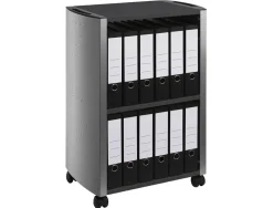 Desserte à roulettes durable multifonction design line acier bois 2 tablettes fixes 1 réglable en hauteur 82x57,5x38cm