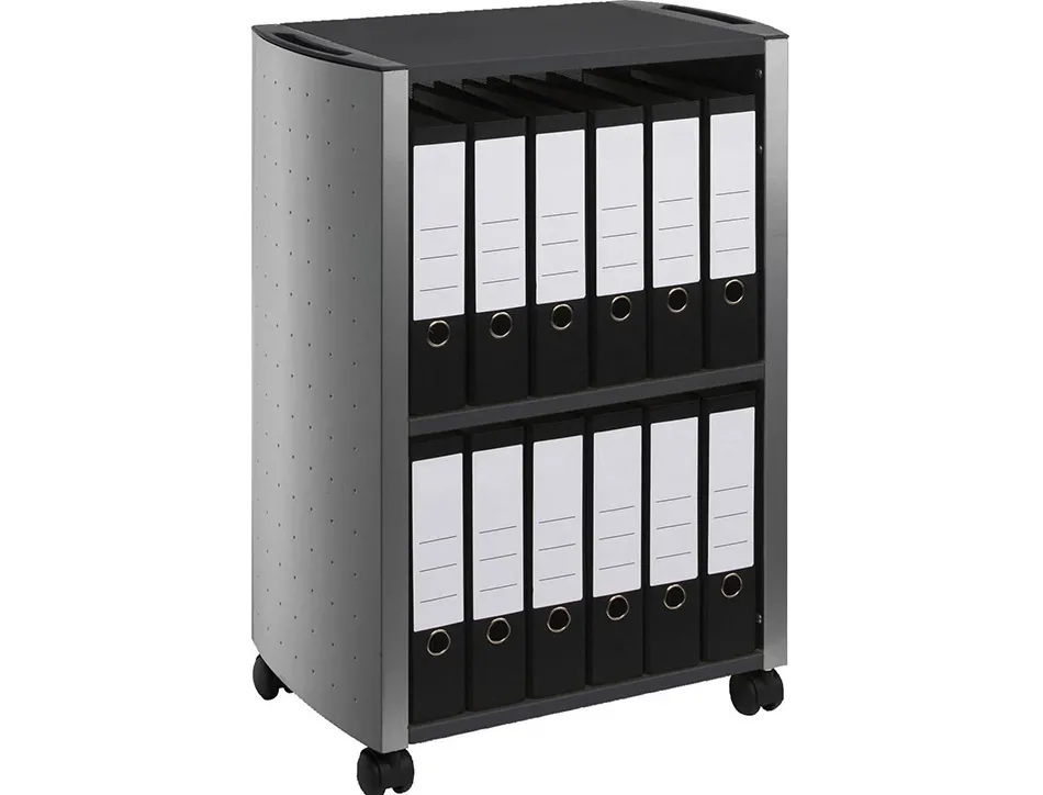 Desserte à roulettes durable multifonction design line acier bois 2 tablettes fixes 1 réglable en hauteur 82x57,5x38cm