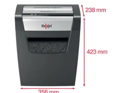 Destructeur de documents rexel momentum x410 coupe croisee en particules 10f corbeille de 23l