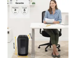 Destructeur de documents fellowes lx 65. corbeille de 22l