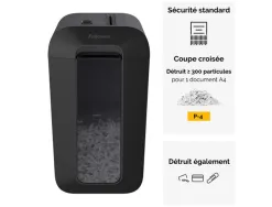 Destructeur de documents fellowes lx 65. corbeille de 22l