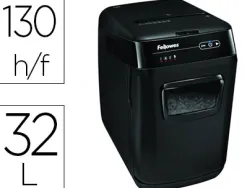 Destructeur fellowes automax 150c coupe croisée 4x51mm a4 confidentiel détruit trombones agrafes 32l 344x516x540mm 14kg