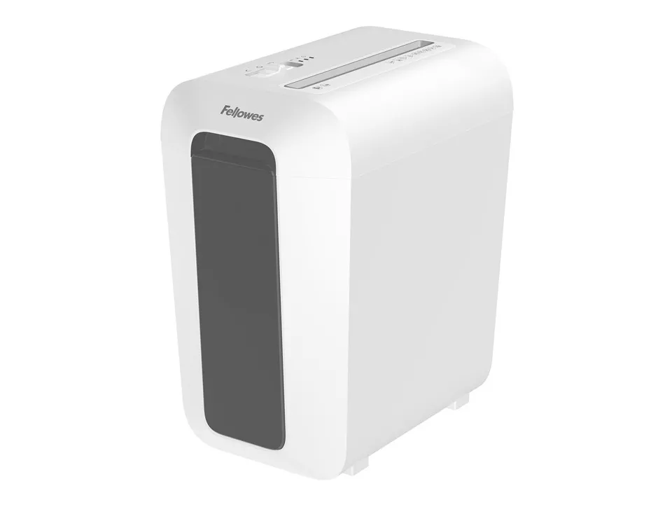 Destructeur fellowes lx65 coupe croisee 4x40mm 10f securite p-4 corbeille 22l coloris blanc
