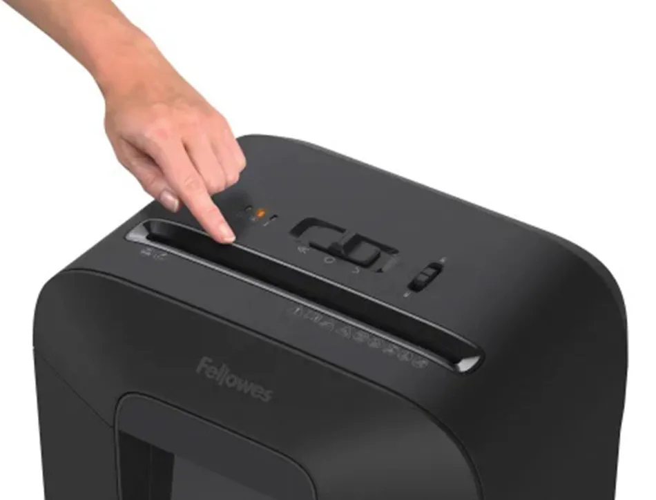 Destructeur fellowes lx85 coupe micro 12f systeme intellibar antibourrage safesense