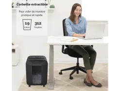 Destructeur fellowes lx85 coupe micro 12f systeme intellibar antibourrage safesense