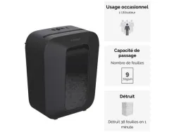 Destructeur fellowes lx50 coupe croisee