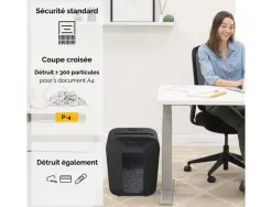 Destructeur fellowes lx50 coupe croisee