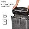 Destructeur fellowes m-7cm coupe croisée 4x35mm din p-4 corbeille 13 litres 38,7x32x18,6cm