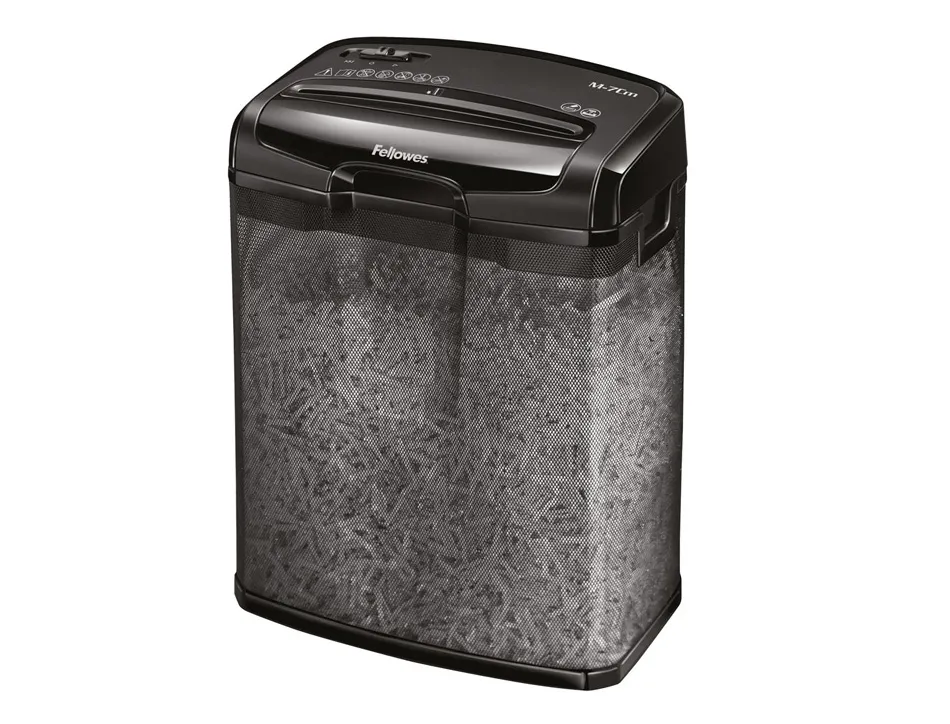 Destructeur fellowes m-7cm coupe croisée 4x35mm din p-4 corbeille 13 litres 38,7x32x18,6cm