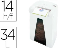 Destructeur hsm securio b24 coupe micro 4.5x30mm silencieux système anti-bourrage sécurité 34l 395x317x605mm