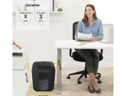 Destructeur personnel fellowes lx45 coupe croisee 4x37mm capacite 8f agrafes trombones cc securite p-4