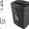 Destructeur q-connect kf17109 securite p4 capacite 14 feuilles clips agrafes cartes et cd
