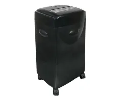 Destructeur q-connect q15cc automatique coupe croisée 4x30mm capacité 15f détruit trombones a4 35l 381x653x325mm