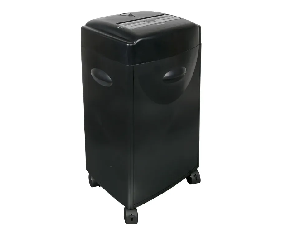 Destructeur q-connect q15cc automatique coupe croisée 4x30mm capacité 15f détruit trombones a4 35l 381x653x325mm