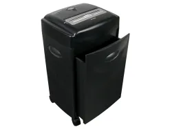 Destructeur q-connect q15cc automatique coupe croisée 4x30mm capacité 15f détruit trombones a4 35l 381x653x325mm