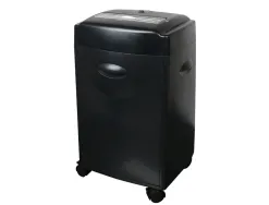 Destructeur q-connect q15cc automatique coupe croisée 4x30mm capacité 15f détruit trombones a4 35l 381x653x325mm