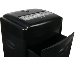 Destructeur q-connect q15cc automatique coupe croisée 4x30mm capacité 15f détruit trombones a4 35l 381x653x325mm
