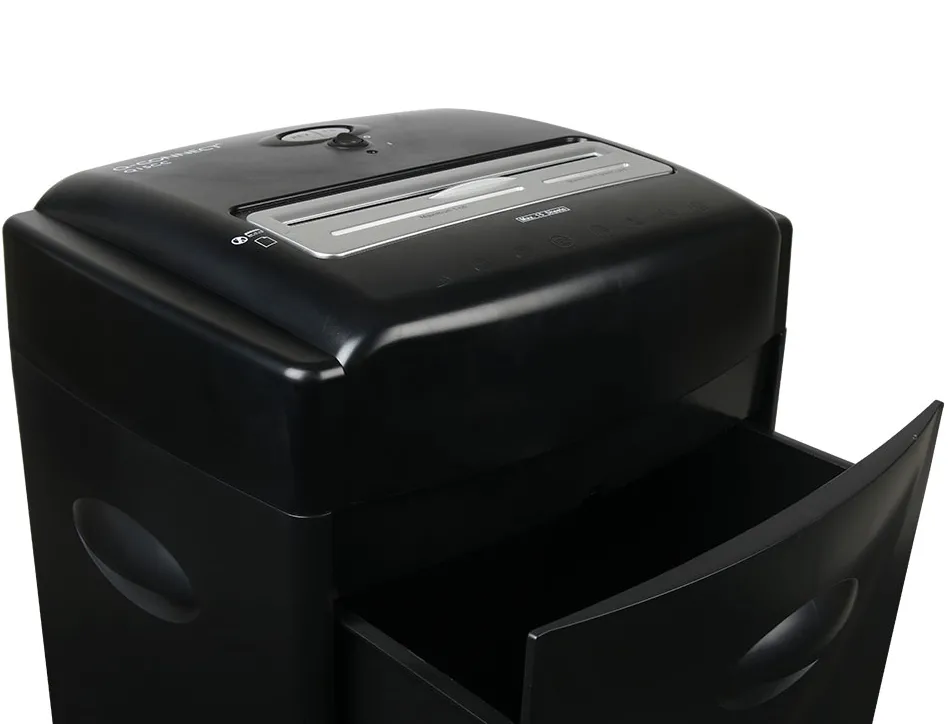 Destructeur q-connect q15cc automatique coupe croisée 4x30mm capacité 15f détruit trombones a4 35l 381x653x325mm