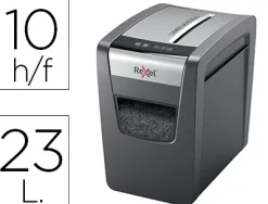 Destructeur rexel momentum x410-sl coupe croisée 4x30mm mince silencieux 10f corbeille 23l 225x370x375mm 6.5kg