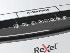 Destructeur rexel optimum autofeed+ 50x coupe croisee 4x28mm 50f cartes credit trombones agrafes securite 4