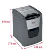 Destructeur rexel optimum autofeed+ 100x coupe croisee 4x28mm 100f agrafes cartes credit trombones securite 4