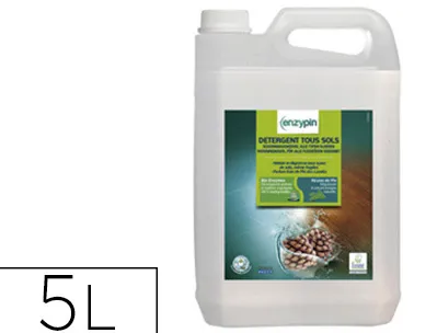 Detergent tous sols enzymatique nettoie degraisse vitres surfaces modernes parfum frais pin des landes bidon 5l