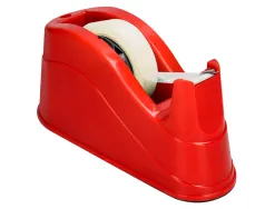 Devidoir de comptoir de ruban adhesif pour rouleau de 66m 220x100x70 mm coloris rouge