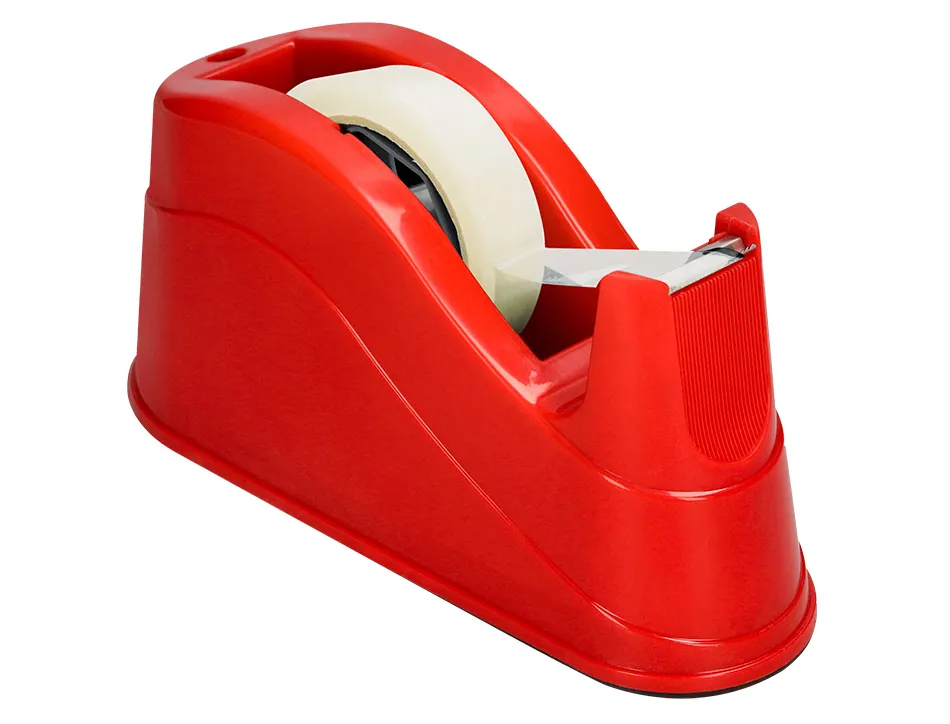 Devidoir de comptoir de ruban adhesif pour rouleau de 66m 220x100x70 mm coloris rouge