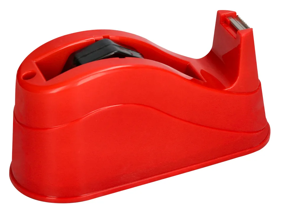 Devidoir de comptoir de ruban adhesif pour rouleau de 66m 220x100x70 mm coloris rouge