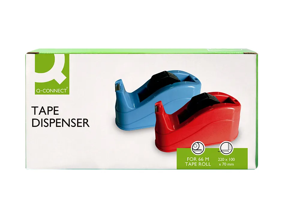 Devidoir de comptoir de ruban adhesif pour rouleau de 66m 220x100x70 mm coloris rouge