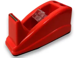 Devidoir de comptoir de ruban adhesif pour rouleau de 33m 135x58x60 mm coloris rouge