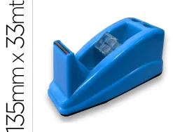Devidoir de comptoir de ruban adhesif pour rouleau de 33m 135x58x60 mm coloris bleu