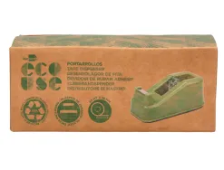 Devidoir de comptoir liderpapel ecouse 100% plastique recycle ruban adhesif 19mmx33m coloris vert