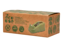 Devidoir de comptoir liderpapel ecouse 100% plastique recycle ruban adhesif 19mmx33m coloris vert