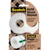 Devidoir scotch acier inox decor argente + 2 rubans adhesif invisible magic 19mmx13,9m