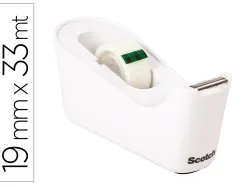 Devidoir scotch c18 blanc + rouleau scoth magic tape 19mmx33m