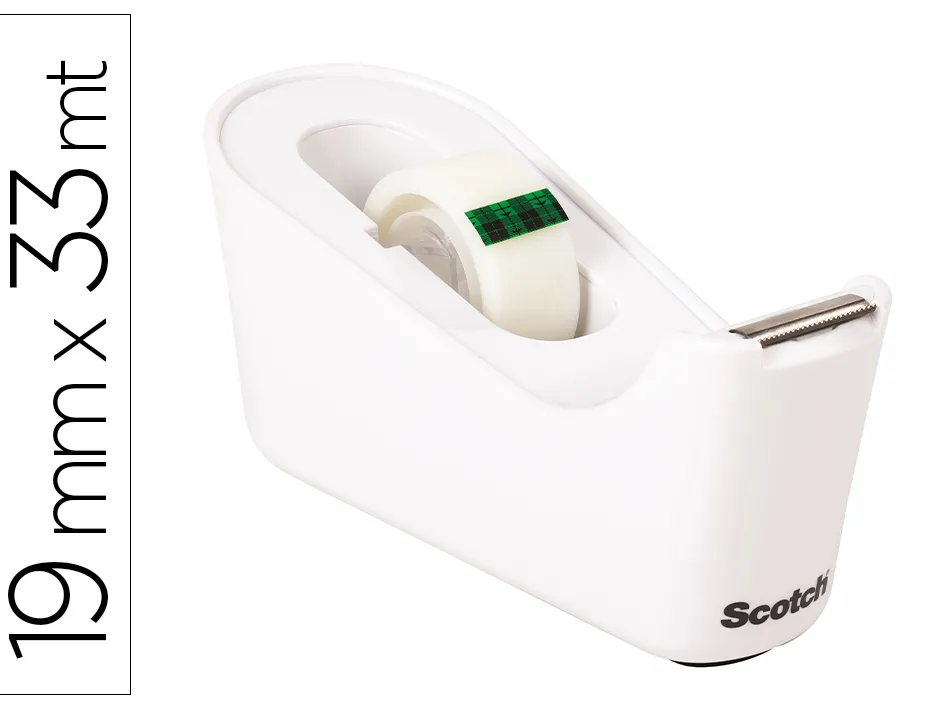Devidoir scotch c18 blanc + rouleau scoth magic tape 19mmx33m